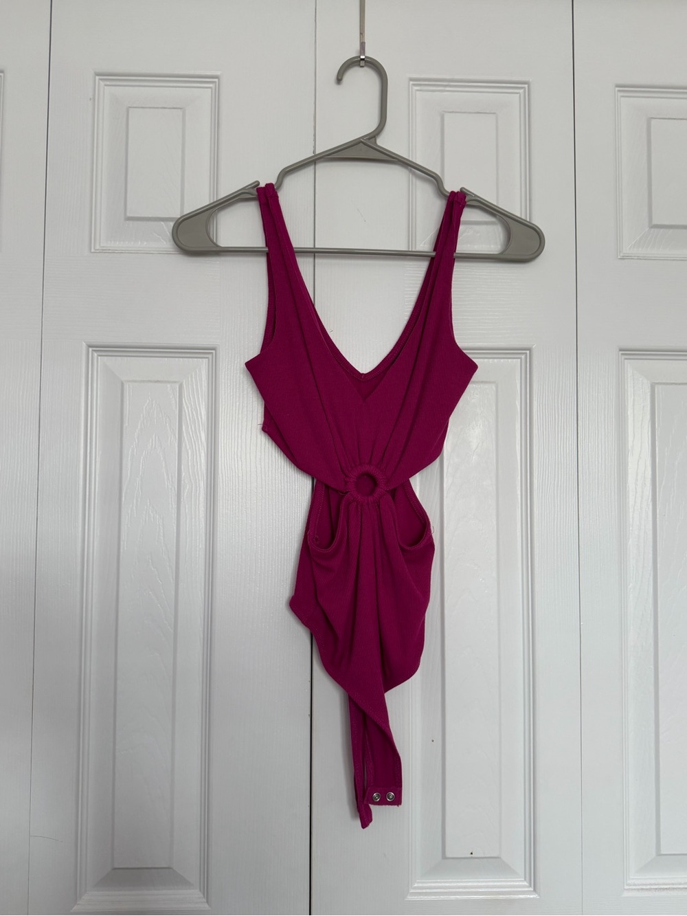 wild fable Hot Pink Ribbed Tank Bodysuit